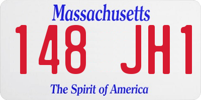 MA license plate 148JH1