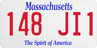 MA license plate 148JI1
