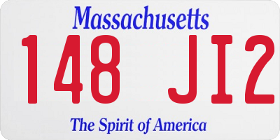 MA license plate 148JI2