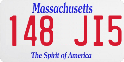 MA license plate 148JI5