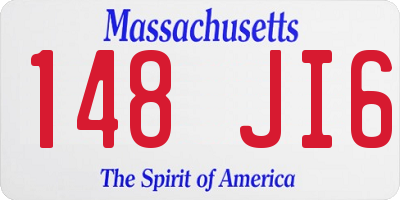 MA license plate 148JI6