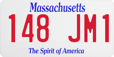 MA license plate 148JM1