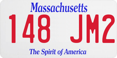 MA license plate 148JM2