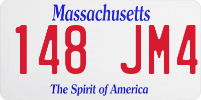 MA license plate 148JM4