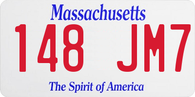 MA license plate 148JM7
