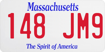 MA license plate 148JM9