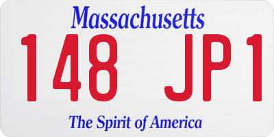MA license plate 148JP1