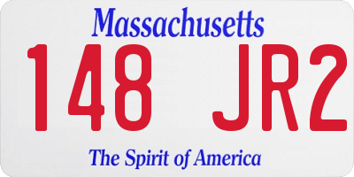 MA license plate 148JR2