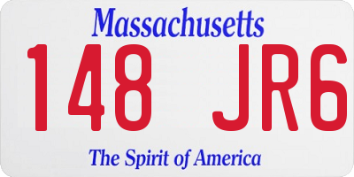 MA license plate 148JR6