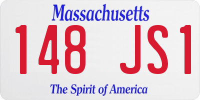 MA license plate 148JS1