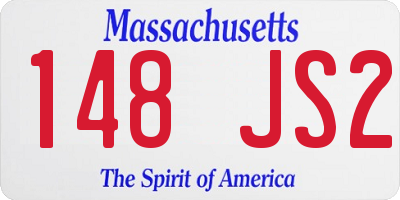 MA license plate 148JS2