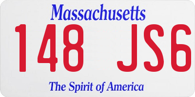 MA license plate 148JS6
