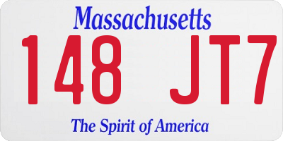 MA license plate 148JT7
