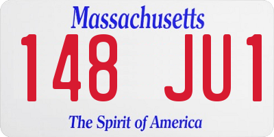 MA license plate 148JU1