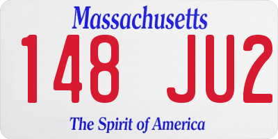 MA license plate 148JU2