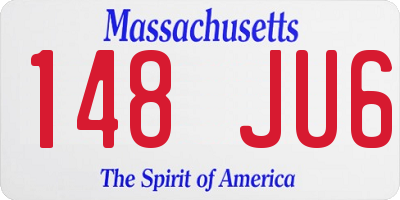 MA license plate 148JU6