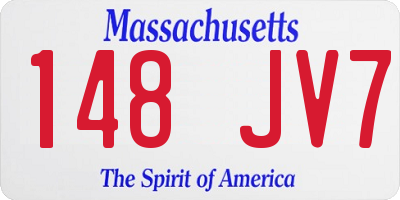 MA license plate 148JV7