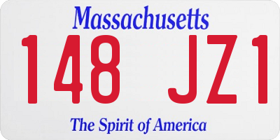 MA license plate 148JZ1