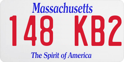 MA license plate 148KB2