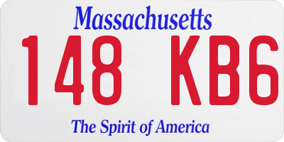 MA license plate 148KB6