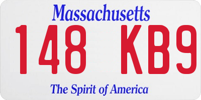 MA license plate 148KB9