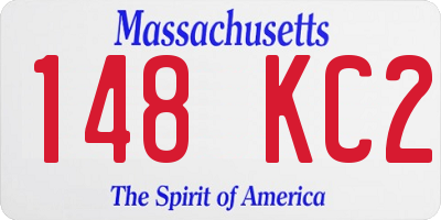 MA license plate 148KC2