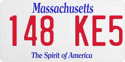 MA license plate 148KE5