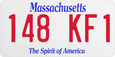 MA license plate 148KF1