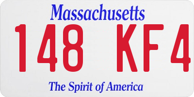 MA license plate 148KF4
