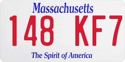 MA license plate 148KF7
