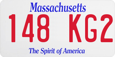 MA license plate 148KG2