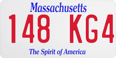 MA license plate 148KG4