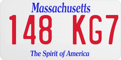 MA license plate 148KG7