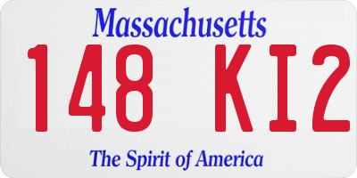 MA license plate 148KI2