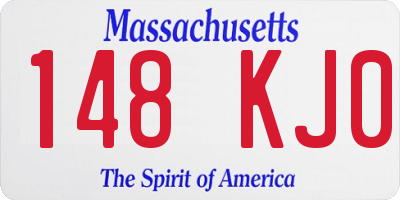 MA license plate 148KJ0