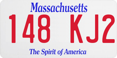 MA license plate 148KJ2