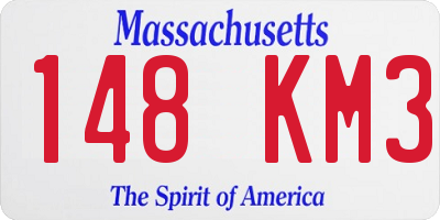 MA license plate 148KM3