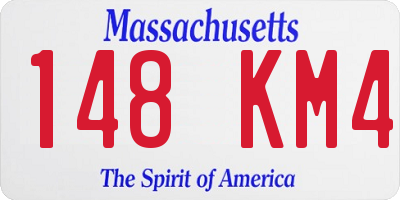 MA license plate 148KM4