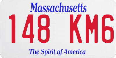 MA license plate 148KM6