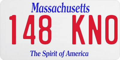 MA license plate 148KN0
