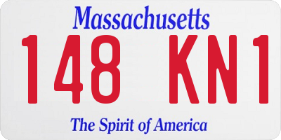 MA license plate 148KN1