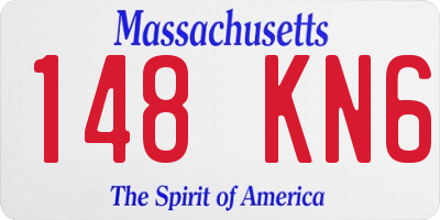 MA license plate 148KN6