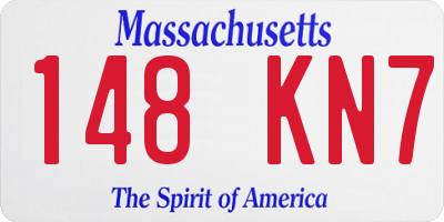 MA license plate 148KN7