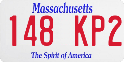 MA license plate 148KP2