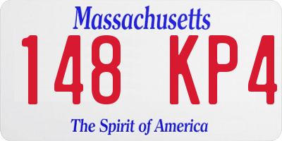 MA license plate 148KP4