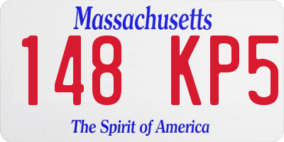 MA license plate 148KP5