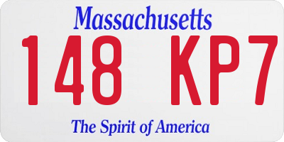 MA license plate 148KP7
