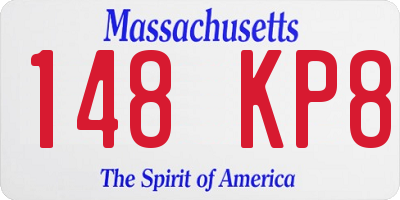 MA license plate 148KP8