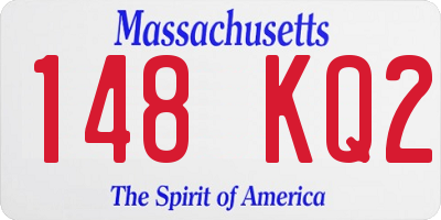 MA license plate 148KQ2