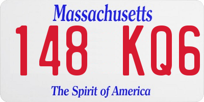MA license plate 148KQ6